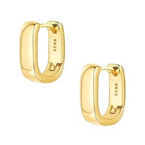 New Sophisticated Gold Plated Hoop Earrings